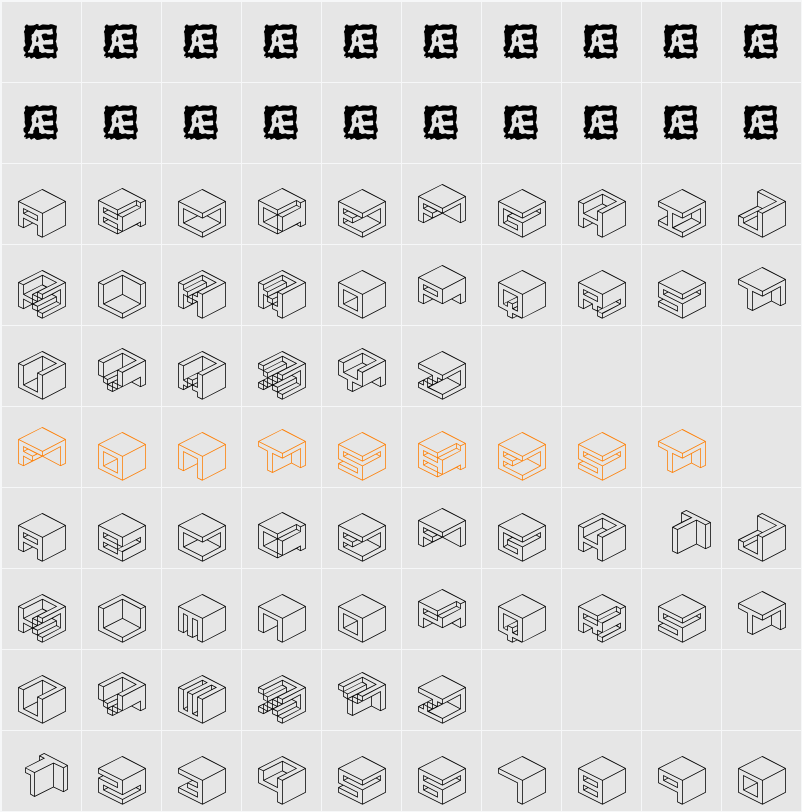 Qbicle 1 BRK Character Map