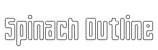 Spinach Outline Font Image