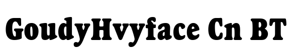 GoudyHvyface Cn BT Font Image