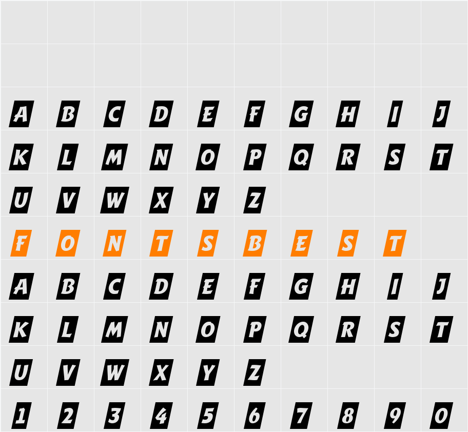 a_WritCmObl Character Map