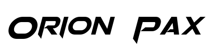 Orion Pax Font Image