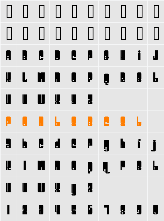 Spacebeach Character Map