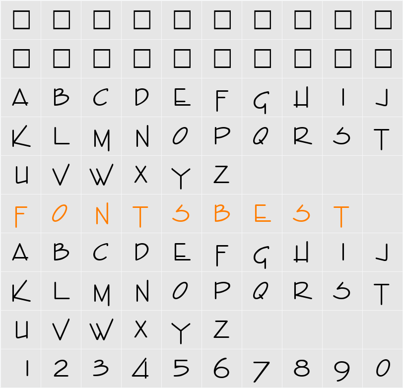 Entebbe Character Map