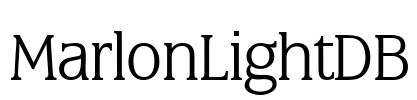 MarlonLightDB Font Image