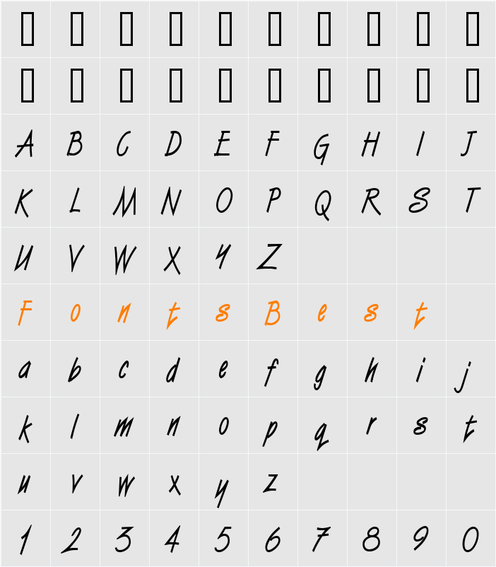 Vizier Condensed Heavy Character Map