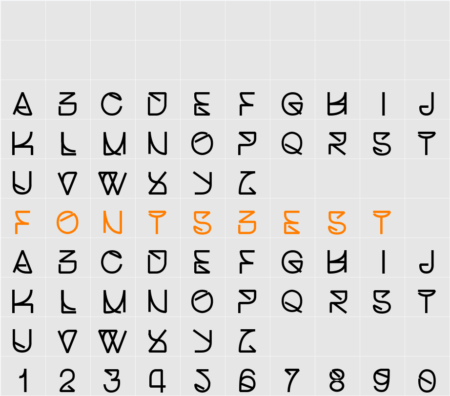 Helvetica Struggle  Character Map