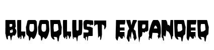 Bloodlust Expanded Font Image