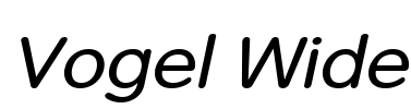 Vogel Wide Font Image