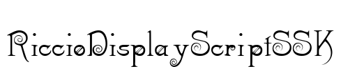 RiccioDisplayScriptSSK Font Image