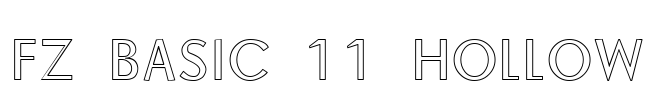 FZ BASIC 11 HOLLOW Font Image