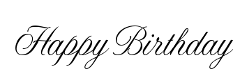 HappyBirthday Font Image