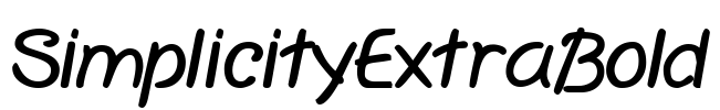 SimplicityExtraBold Font Image