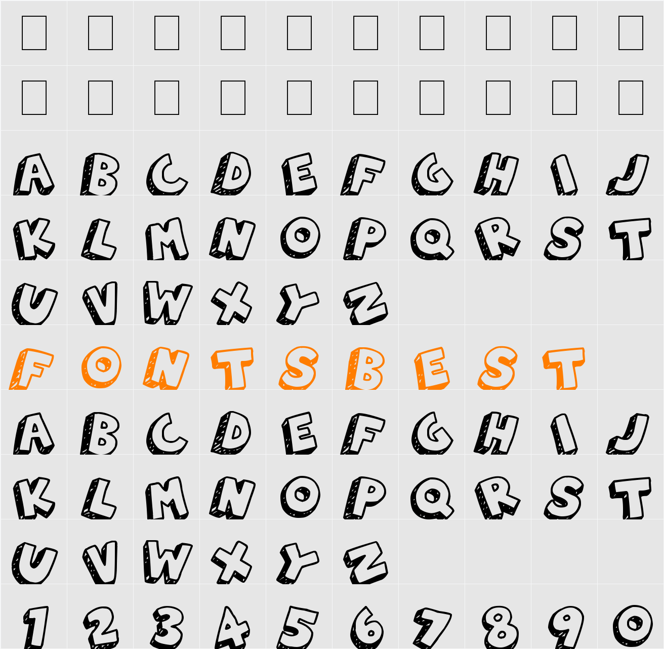 3D Hand Drawns Character Map