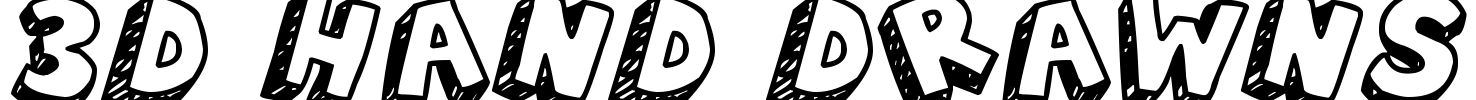 3D Hand Drawns Font Image