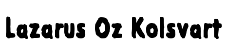 Lazarus Oz Kolsvart Font Image