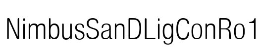 NimbusSanDLigConRo1 Font Image