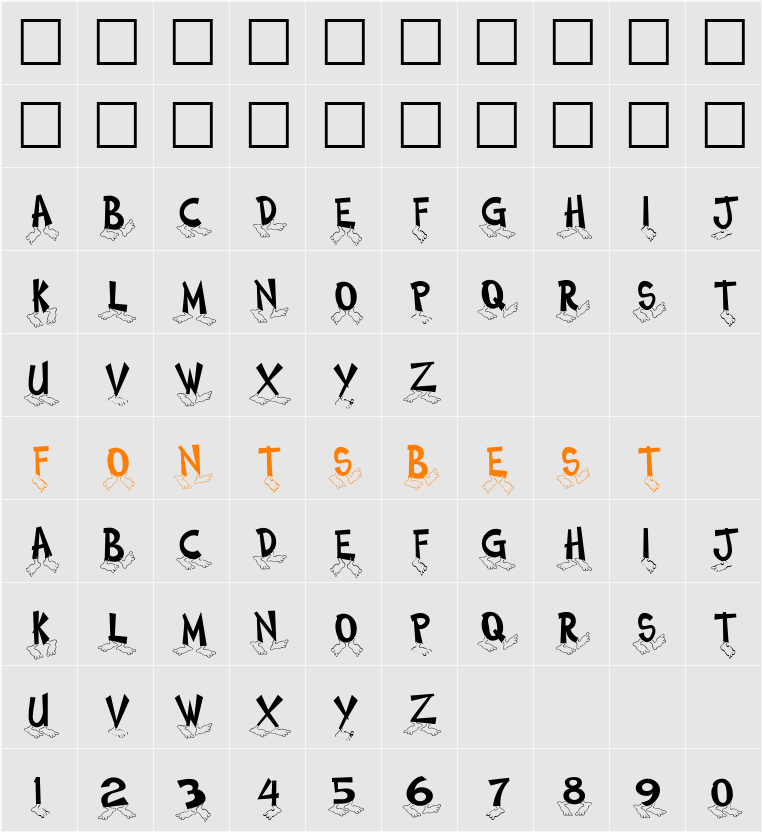 Footsteps DB Character Map