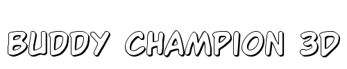 Buddy Champion 3D Font Image