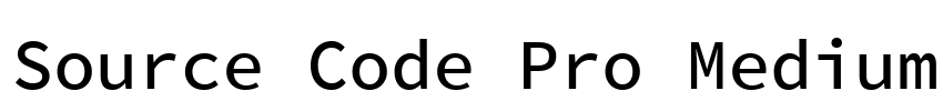 Source Code Pro Medium