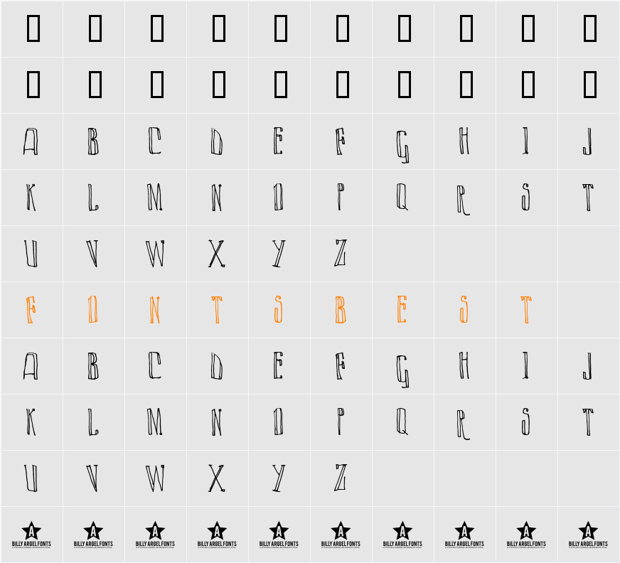 LAZY DAY Character Map