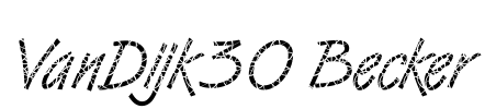 VanDijk30 Becker Font Image