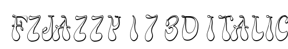FZ JAZZY 17 3D ITALIC Font Image