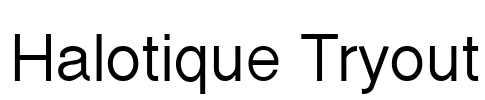 Halotique Tryout Font Image