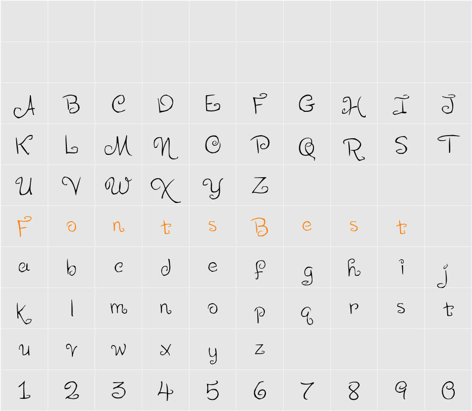 LEVO Scaloopy Character Map