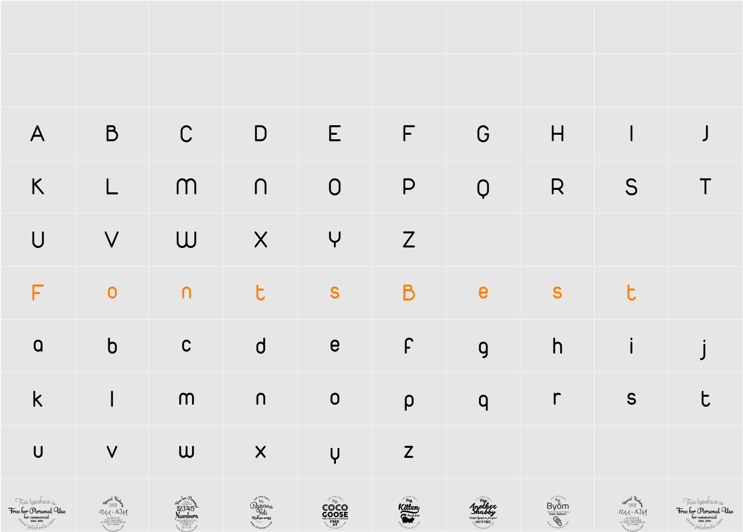 Duepuntozero Character Map