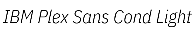 IBM Plex Sans Cond Light Font Image