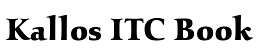 Kallos ITC Book Font Image