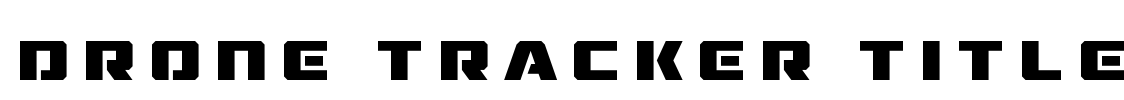 Drone Tracker Title Font Image
