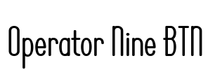 Operator Nine BTN Font Image