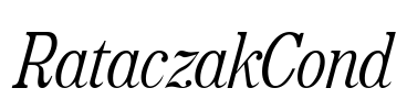 RataczakCond Font Image