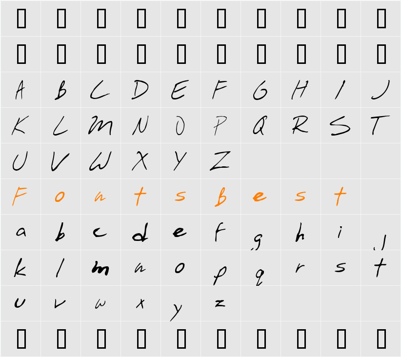 StinkBomb Character Map
