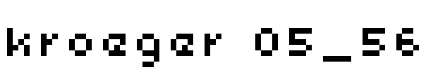 kroeger 05_56 Font Image