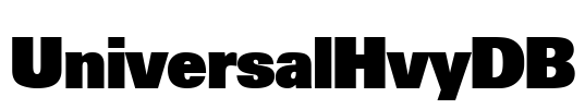 UniversalHvyDB Font Image
