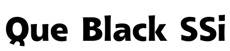 Que Black SSi Font Image