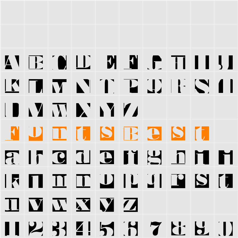 BodoblackSquares Character Map