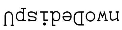 UpsideDown Font Image