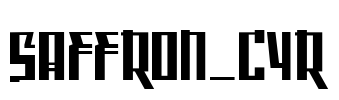 Saffron_Cyr Font Image