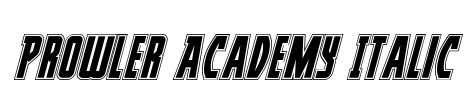 Prowler Academy Italic Font Image