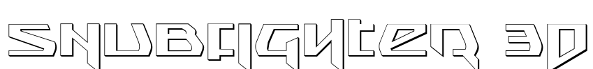 Snubfighter 3D Font Image