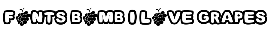 Fonts Bomb I love grapes