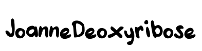 JoanneDeoxyribose Font Image