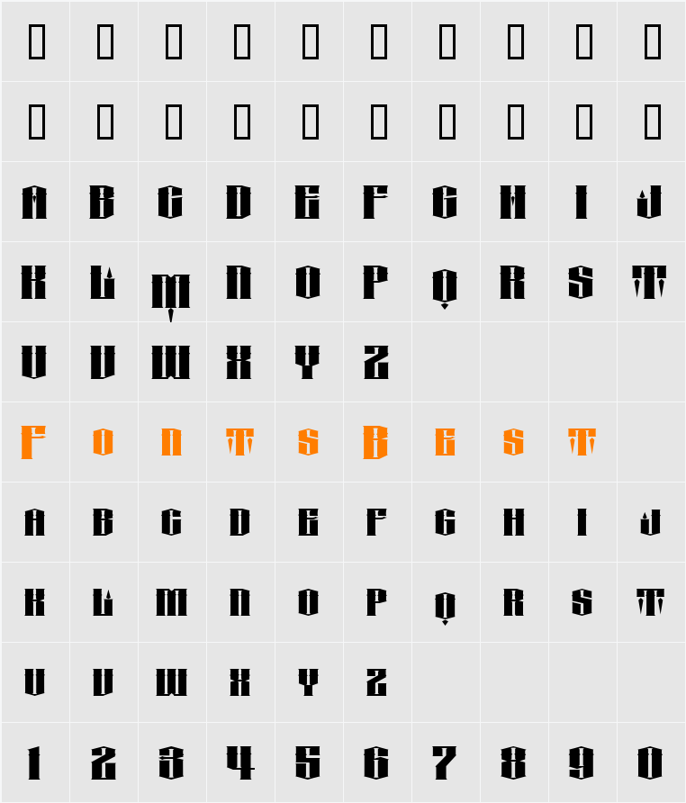 LHF Conclave SHARP wide Character Map
