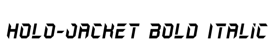 Holo-Jacket Bold Italic Font Image