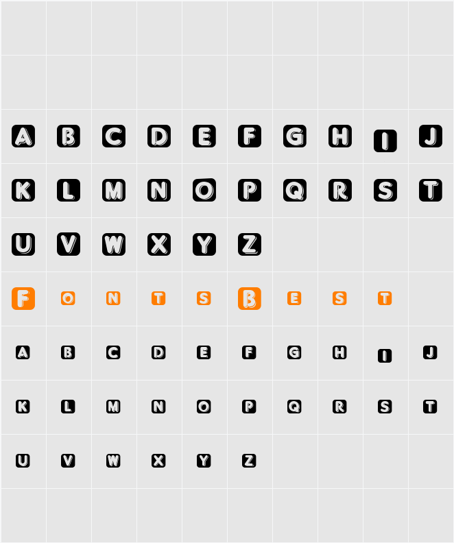 BlisteredReverse Character Map