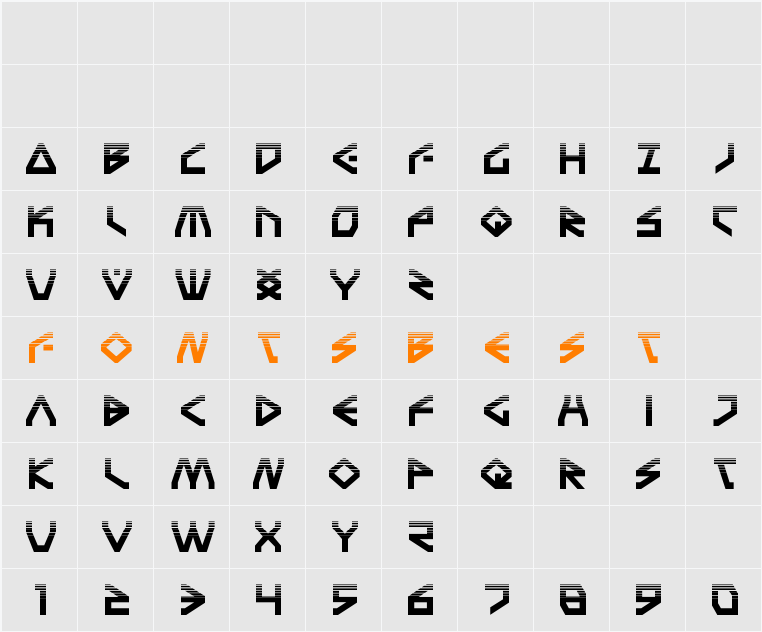 Terra Firma Halftone Character Map