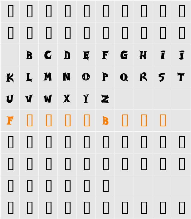 Spawned Shareware Character Map